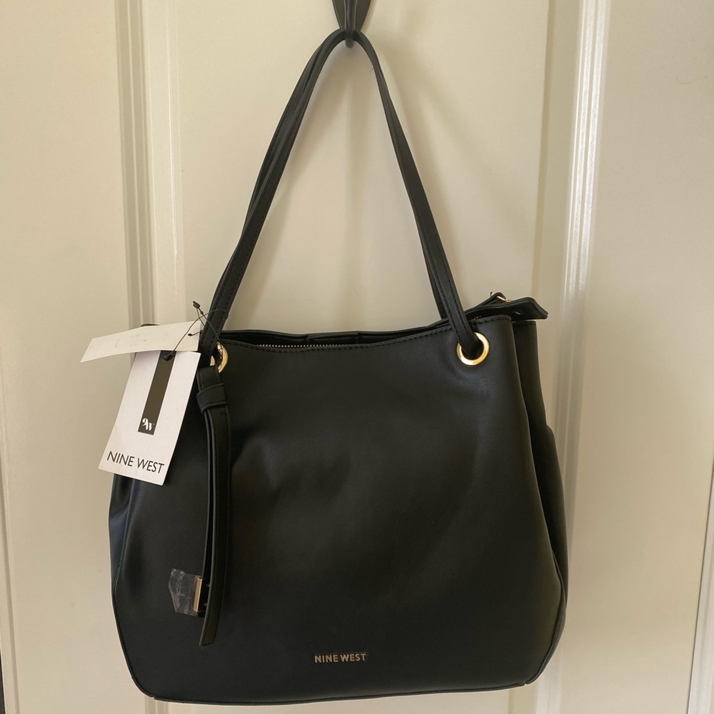 Nine West black leather bag.